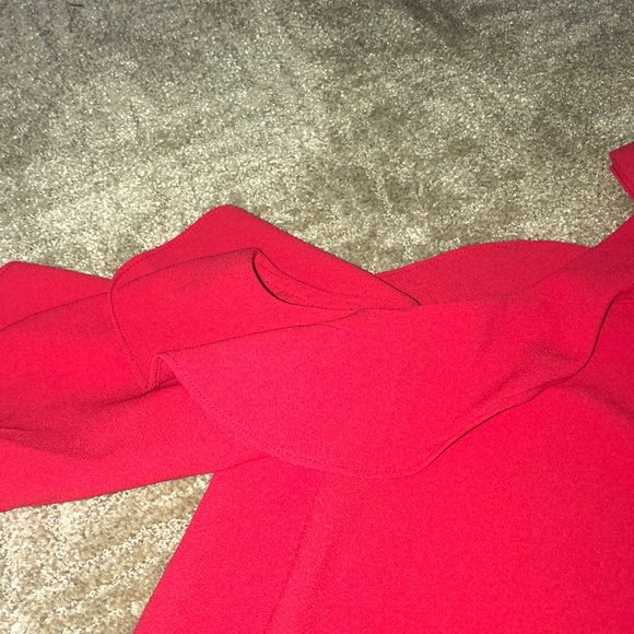 Red Lucky Brand shirt with open shoulders - Picture 2 of 5